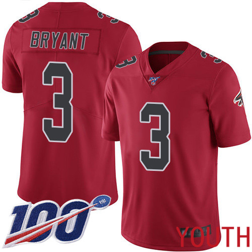 Atlanta Falcons Limited Red Youth Matt Bryant Jersey NFL Football 3 100th Season Rush Vapor Untouchable